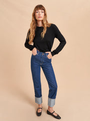 Molly High-Rise Straight Cuffed Jean - La Ligne