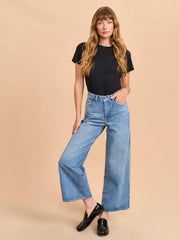 Izzie High-Rise Cropped Wide-Leg Jean - La Ligne