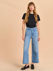 Izzie High-Rise Cropped Wide-Leg Jean - La Ligne