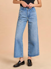 Izzie High-Rise Cropped Wide-Leg Jean - La Ligne