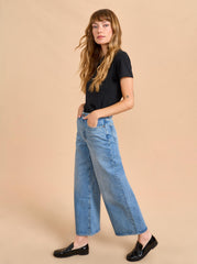 Izzie High-Rise Cropped Wide-Leg Jean - La Ligne