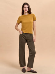 Marilyn Mid-Rise Barrel Twill Pant - La Ligne