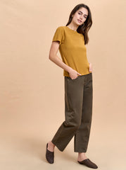 Marilyn Mid-Rise Barrel Twill Pant - La Ligne