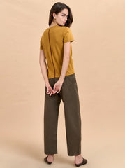 Marilyn Mid-Rise Barrel Twill Pant - La Ligne