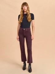 Meredith High-Rise Cropped Flare Jean - La Ligne