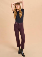 Meredith High-Rise Cropped Flare Jean - La Ligne