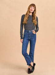 Meredith High-Rise Cropped Flare Jean - La Ligne