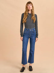 Meredith High-Rise Cropped Flare Jean - La Ligne