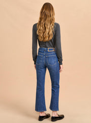 Meredith High-Rise Cropped Flare Jean - La Ligne