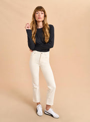 Meredith High-Rise Cropped Flare Jean - La Ligne