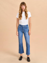 Meredith High-Rise Cropped Flare Jean - La Ligne