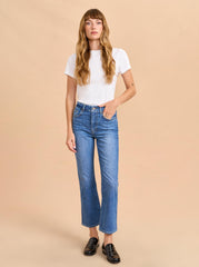 Meredith High-Rise Cropped Flare Jean - La Ligne