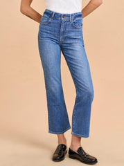 Meredith High-Rise Cropped Flare Jean - La Ligne