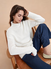 Mock Neck Marina Sweater - La Ligne