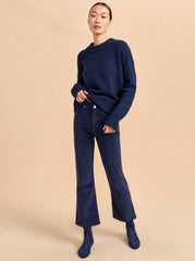 Meredith High-Rise Cropped Flare Corduroy Pant - La Ligne