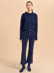 Meredith High-Rise Cropped Flare Corduroy Pant - La Ligne